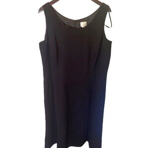 Emma James sleeveless black midi dress size 18